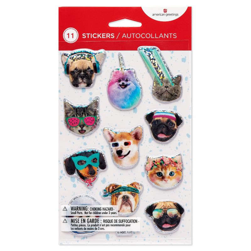11ct Cat and Dog Puffy Stickers, 2 of 4