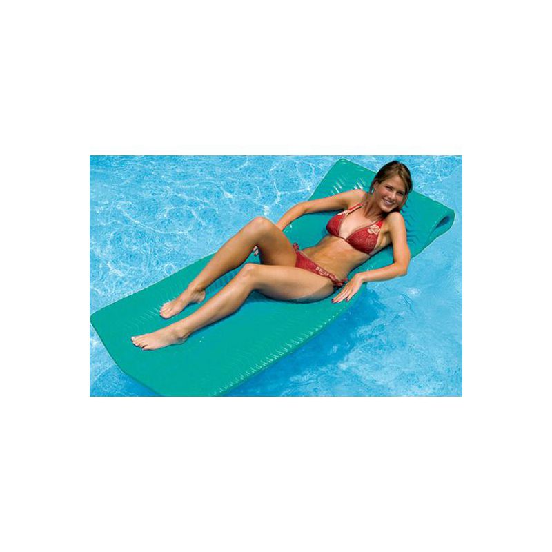 Swimline 74" Sofskin Floating Foam 1-Person Swimming Pool Mattress Raft - Teal Green, 2 of 3