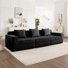 AENKYO 117.3" Modular Corduroy Modular Sectional Sofa, Boneless Sectional Deep Seat Sofa with Throw Pillows, No-Assembly - 3 of 4