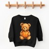 Watercolor Pumpkin Bear - Kids Youth Sweatshirt and Kids Toddler Sweatshirt - 2 of 2