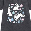 - Instant Message - Easter Scene Graphic Short Sleeve Fleece Dress - 2 of 4