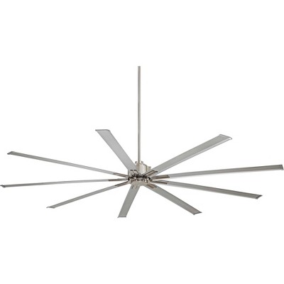96" Minka Aire Modern Large Indoor Ceiling Fan with Remote Control Brushed Nickel for Living Room Kitchen Bedroom Family Dining