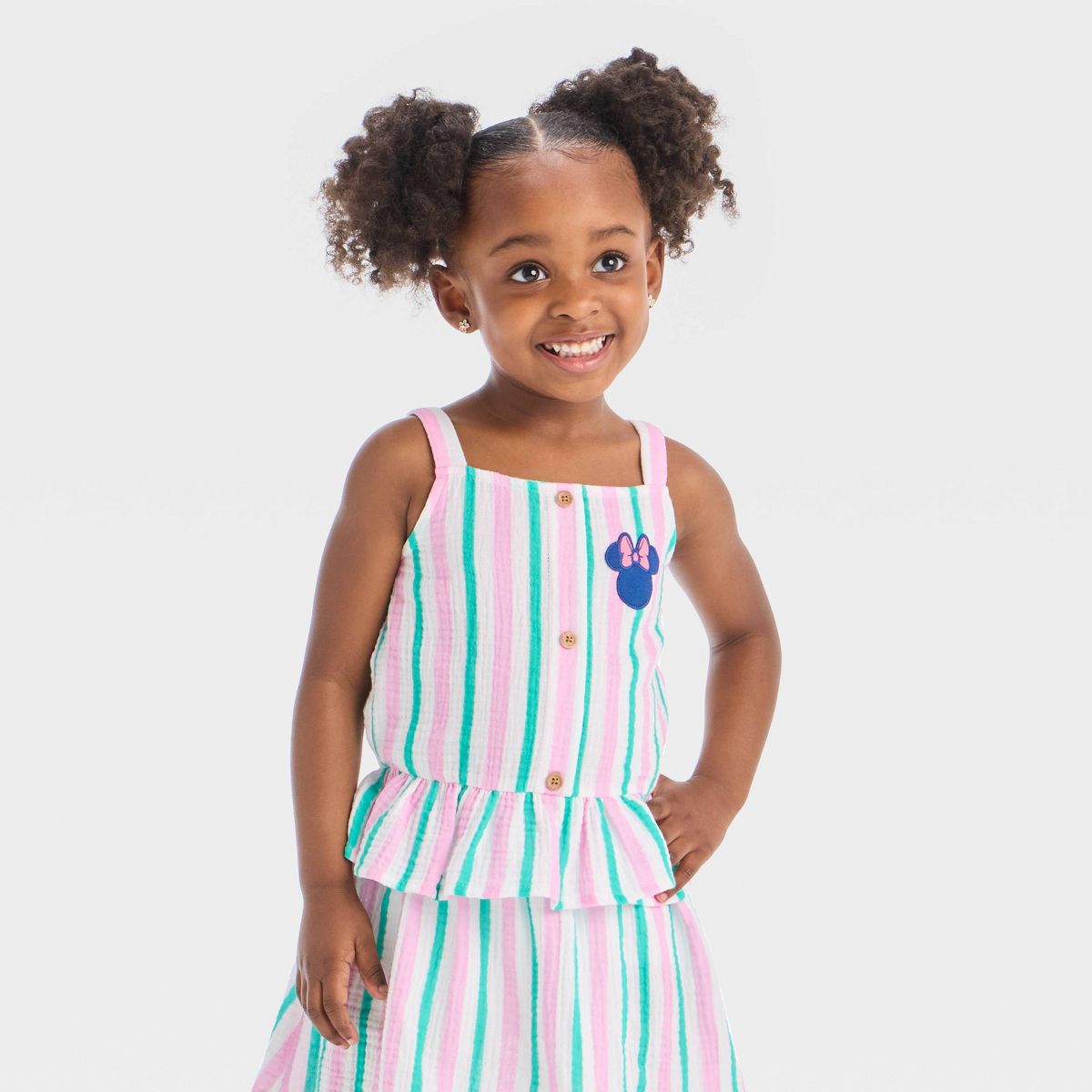 Toddler Girls' 2pc Disney Minnie Mouse Sporty Tank Top and Skort Set - Ivory - thumbnail 3