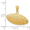 Black Bow Jewelry 14k Yellow Gold Medium Football Charm or Pendant, 24mm (15/16 inch) - 4 of 4