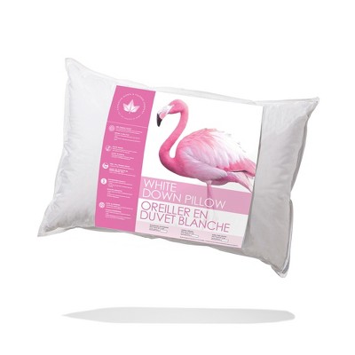 Standard White Down Medium Support Hypoallergenic Pillow