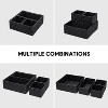Itopfox Woven Storage Baskets for Organizing, Small Black Cube Bin Container Tote Organizer Divider for Drawer, Closet, Shelf, Dresser, Set of 4 - 2 of 4