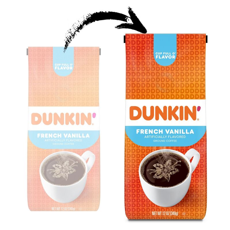 Dunkin' French Vanilla Flavored Medium Roast Ground Coffee, 4 of 14