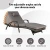 Foldable Wicker Outdoor Patio Chaise Lounge Set Of 2,Outdoor Reclining Lounge Chair Recliner Up To 150° With Cushion And Armrest -Maison Boucle - 3 of 4