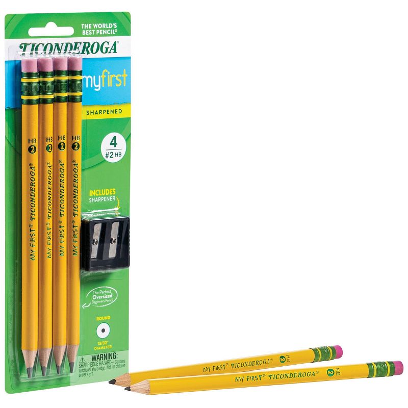 4ct My First Ticonderoga #2 Pencils with Sharpener, 4 of 10