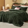 3 Pcs Fluffy Comforter Set Super Soft Faux Fur Bed SetWinter Warm Plush Fleece Bedding Sets - 2 of 4