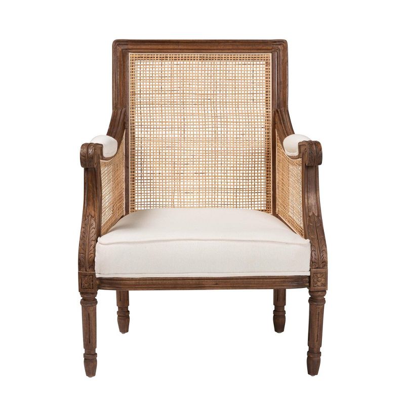 bali &#38; pari Desmond Fabric and Wood Accent Chair, 3 of 10