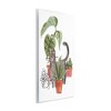Stupell Industries Grey Cat Pet Terracotta House Plants Tropical Monstera Wall Plaque Art, 13" x 19" - 2 of 4