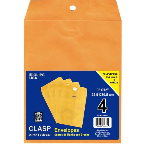 84885: Manila Clasp Envelopes, 9x12, 4 Pack (48 Packs) : Target