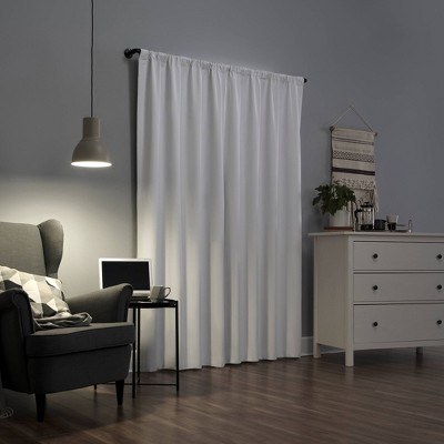 White Thermal Blackout Back Tab Curtain Panel, 40" x 84"