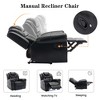 Faux Leather Home Theater Manual Recliner Chair with LED Light Strip for Living Room & Bedroom - 3 of 4