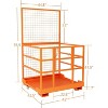 COZONY 43"x45" Forklift Safety Cage Man Basket, 1800 lbs, OSHA, 2-Man Collapsible Lift Platform w/ Safety Harness & Lock, Loader Work Cage - 4 of 4