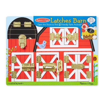 melissa & doug locks and latches board wooden educational toy