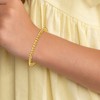 Chisel Stainless Steel Polished Yellow IP-plated 4mm Beaded 6.5" Bracelet with 1.5" Extension - 3 of 3