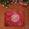 Unique Bargains Christmas Place Mats Linen Red White 13" x 17.7" 2 Pcs - 2 of 4