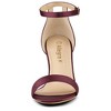 Allegra K Women's Satin Open Toe Ankle Strap Chunky Sandals - 2 of 4