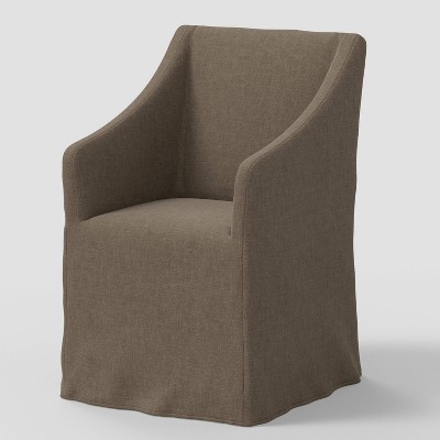 Replacement Slipcover Only for Sloped Arm Dining Chair in Performance Textured Weave Driftwood - Threshold™