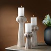 AZL1 Life Concept Candle Holders, Carved Wooden Centerpiece Stand for Dining Table and Mantel Display, Black, 4"*4"*11" - 2 of 4