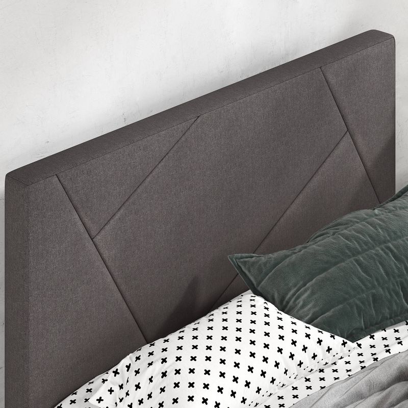 Judy Upholstered Platform Bed Frame Gray - Zinus, 6 of 9