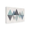 Trademark Fine Art -Michael Mullan 'Mod Triangles Ii Blue' Canvas Art - 4 of 4