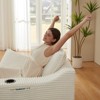 Oversized Single Seat Compressed Sofa with Cup Holder and Pocket, Corduroy Recliner with Faux Two-Layer, Washable Covers, 300 lbs Capacity - 3 of 4