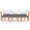 vidaXL Patio Lounge Set Sectional Sofa Set with Cushions Solid Wood Acacia - 3 of 4