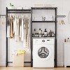 5-Tier Over-The-Washer Storage Shelf - Adjustable Height Laundry Organizer with Double-Layer Wood Shelves - 3 of 4