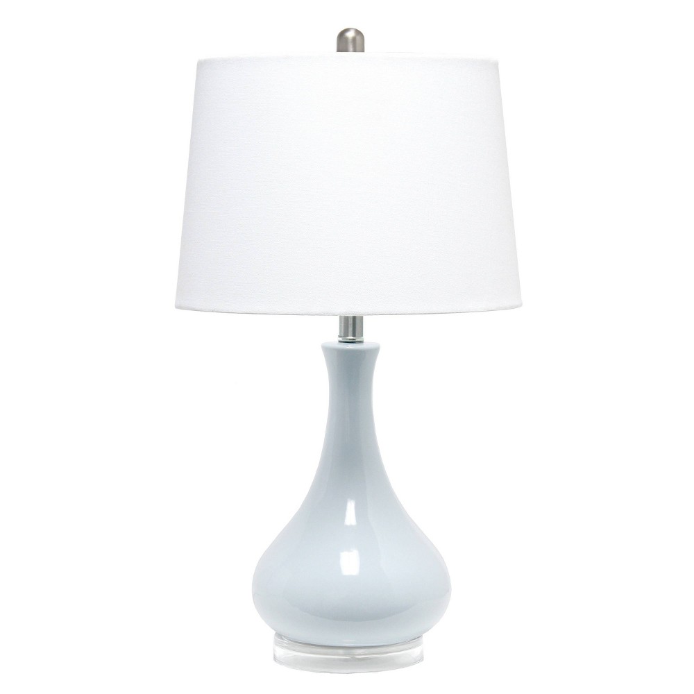 Photos - Floodlight / Street Light Droplet Table Lamp with Fabric Shade Blue - Lalia Home