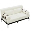 YOOCOZZ 59" Loveseat Sofa with Unique Cylindrical Armrests and Flexible USB Ports - 3 of 4