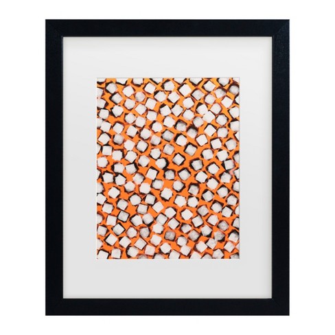 Trademark Fine Art - Treechild White Cubes Pattern Matted Framed Art - image 1 of 4