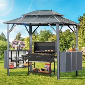 EROMMY 9 Ft. W X 6 Ft. D Aluminum Grill Gazebo - 1 of 4