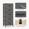 Lyngins 5-Drawer Tall Dresser for Bedroom, Spacious Chest of Drawers, Storage Cabinet with Fabric Bins & Wooden Top for Closet/Entryway/Nursery - 4 of 4