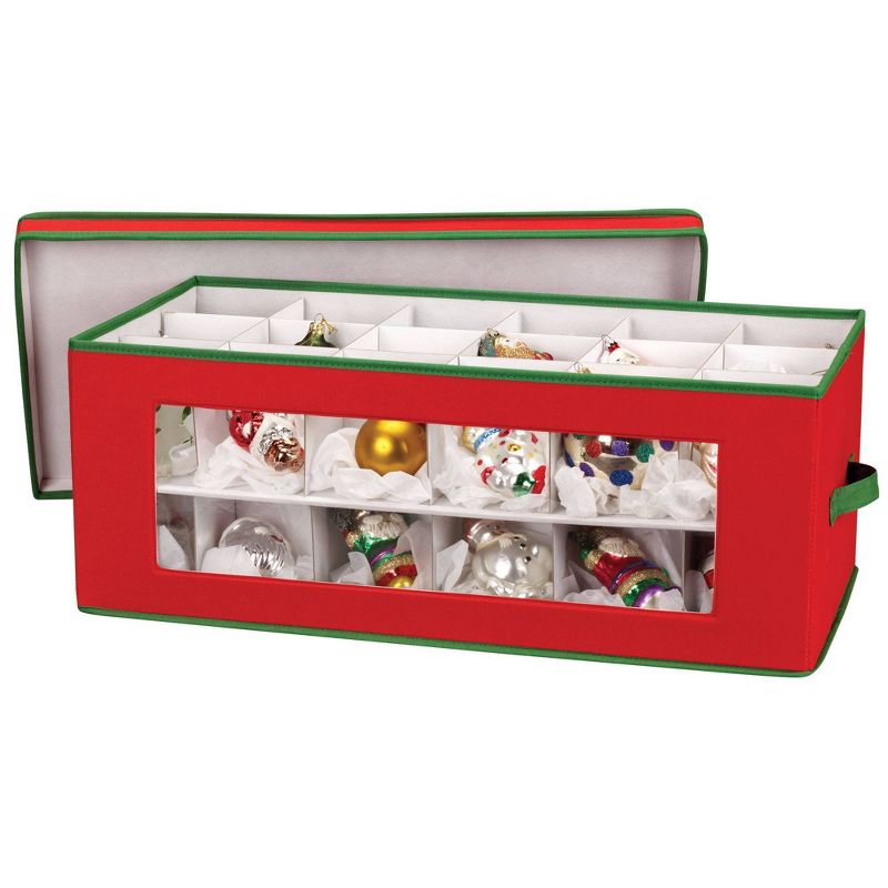 Household Essentials 36 Pocket Ornament Chest Red, 5 of 14
