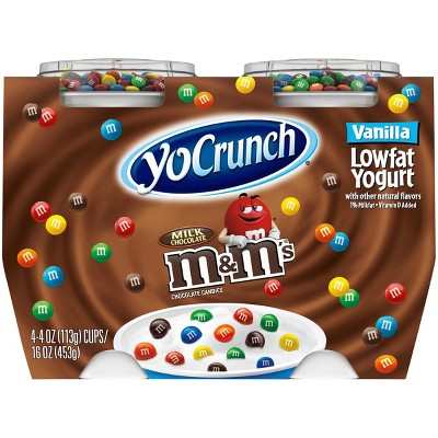 YoCrunch Low Fat Vanilla with M&Ms Yogurt - 4ct/4oz Cups