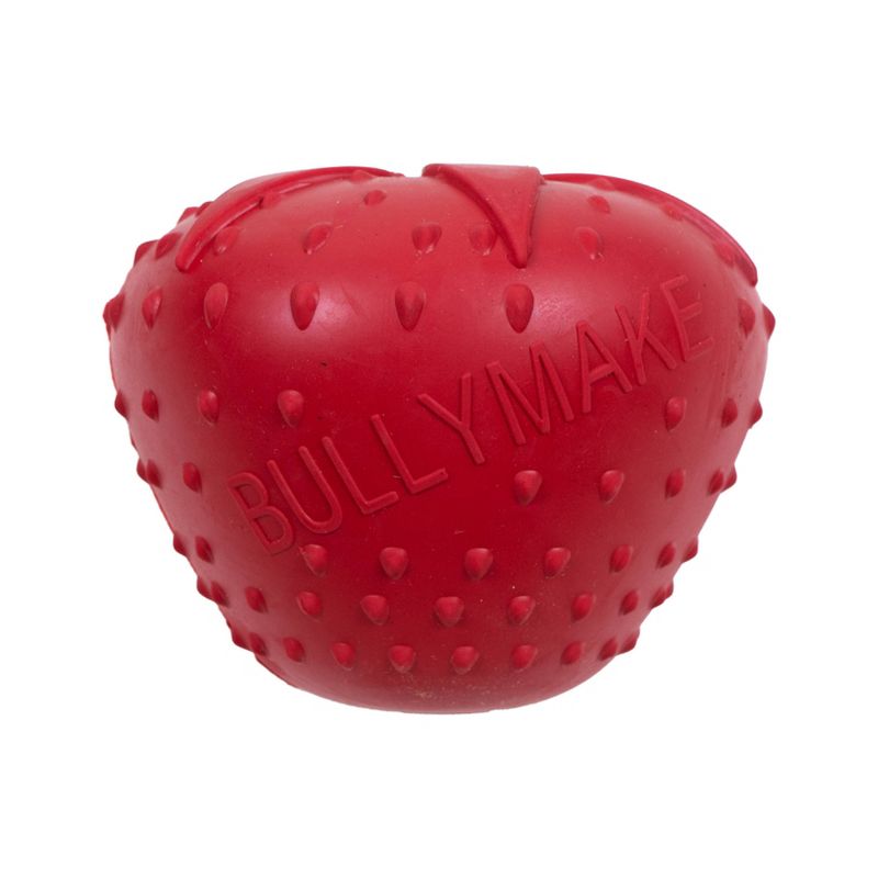 Bullymake Red Strawberry Scented Toss N Treat Dog Toy, 3 of 5