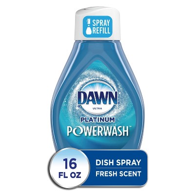 Dawn Platinum Powerwash Dish Spray, Dish Soap Refill - Fresh Scent - 16oz