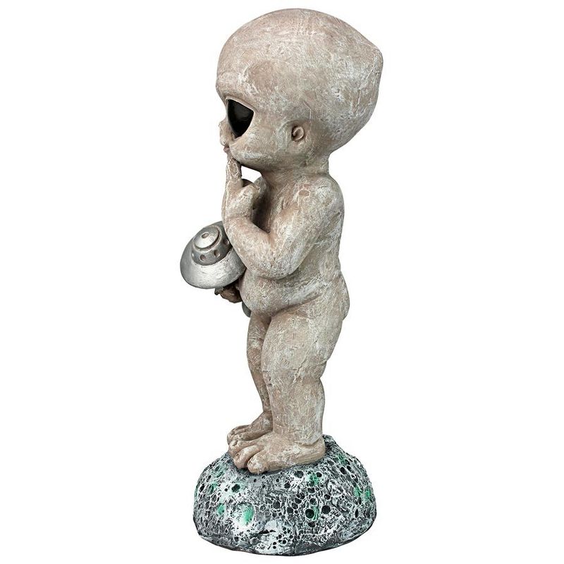Design Toscano Zeta the Toddler Gray, Roswellian Baby Alien Statue, 4 of 8