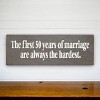 Slickblue Marriage Humor Wood Sign, 3.5x10 Solid Pine, Routed Slot & Shelf Edges, Multiple Colors - 3 of 3