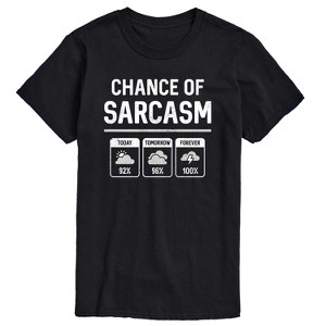 Men's - Instant Message - Chance Of Sarcasm Forecast Short Sleeve Graphic T-Shirt - 1 of 4
