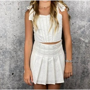 Girl Eyelet Tie Shoulder Top - If So - 1 of 2