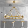 16-36Lights 39”-59“Luxury Wheel Chandelier - 2 of 4