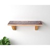 HomeRoots 36" Gray And Natural Wood Agate Pattern Wall Mount Accent Shelf - 2 of 4