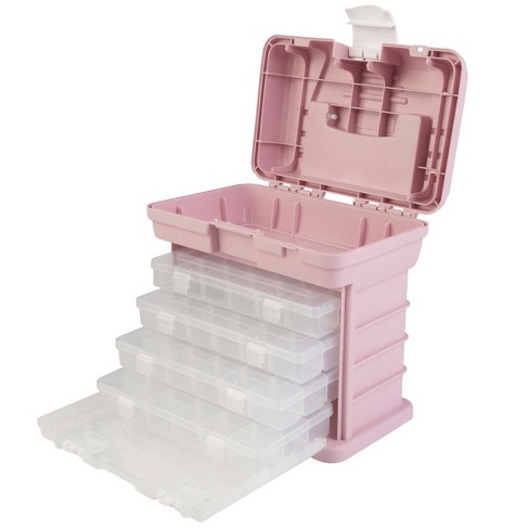 Stalwart Small Parts Organizer Tool Box, Pink : Target