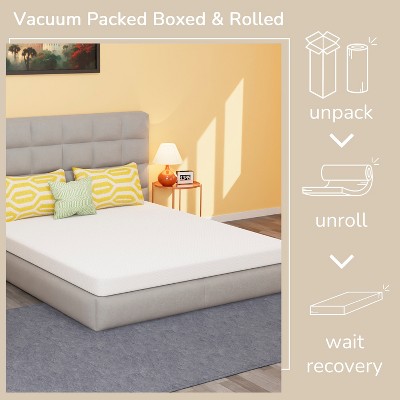 King Size White Gel Memory Foam Mattress with Polyester Blend Cover