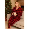 ADR Fleece Women's Pajamas Pants & Long Sleeve Button Down Pajama Cozy PJ Set - 3 of 3