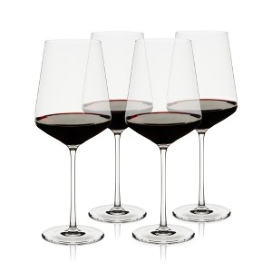 Viski Liminal Universal Crystal Wine Glass, Ultrathin Lightweight Clear Drinking Glasses, Elegant Stemmed Glassware, 23 oz, Set of 4 - 1 of 4